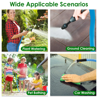 US Local 25FT-50FT Options -- 1Pc Non-Expanding Flexible Garden Hose Heavy Duty PVC Water Hose Leak-Resistant Kink-Free All-weather Burst 500PSI