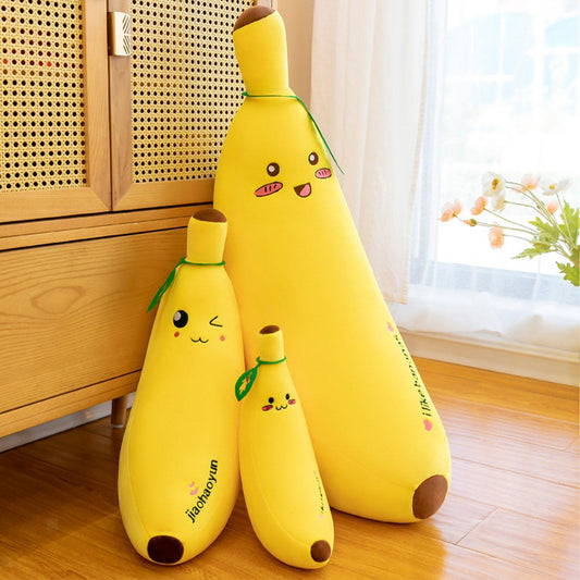 US Local Plush Banana Stuffed Pillow Decor Plushie Toy Breathable Soft Fruit New