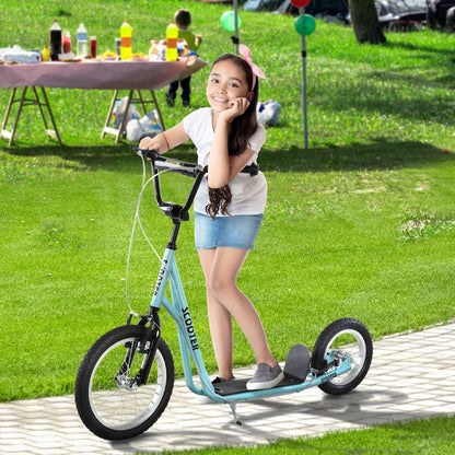 US Local Teens Youth Scooter Ride On Toy with Adjustable Handlebar