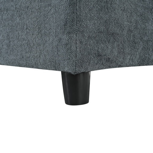 US Local 115.5 Modular Deep Gray Sectional Sofa With Durable Polyester Upholstery, Plush Cushions, Hidden Storage Compartments, And Versatile Design For Living Room, Lounge, Or Office