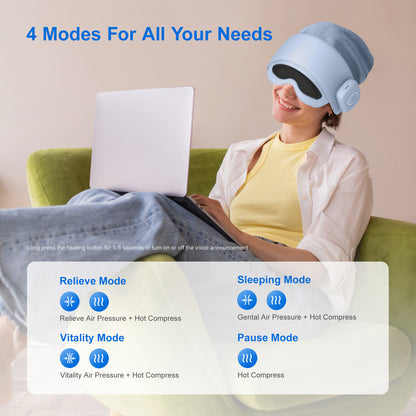 US Local Smart Head Massager With Eye Relief & Heating Function