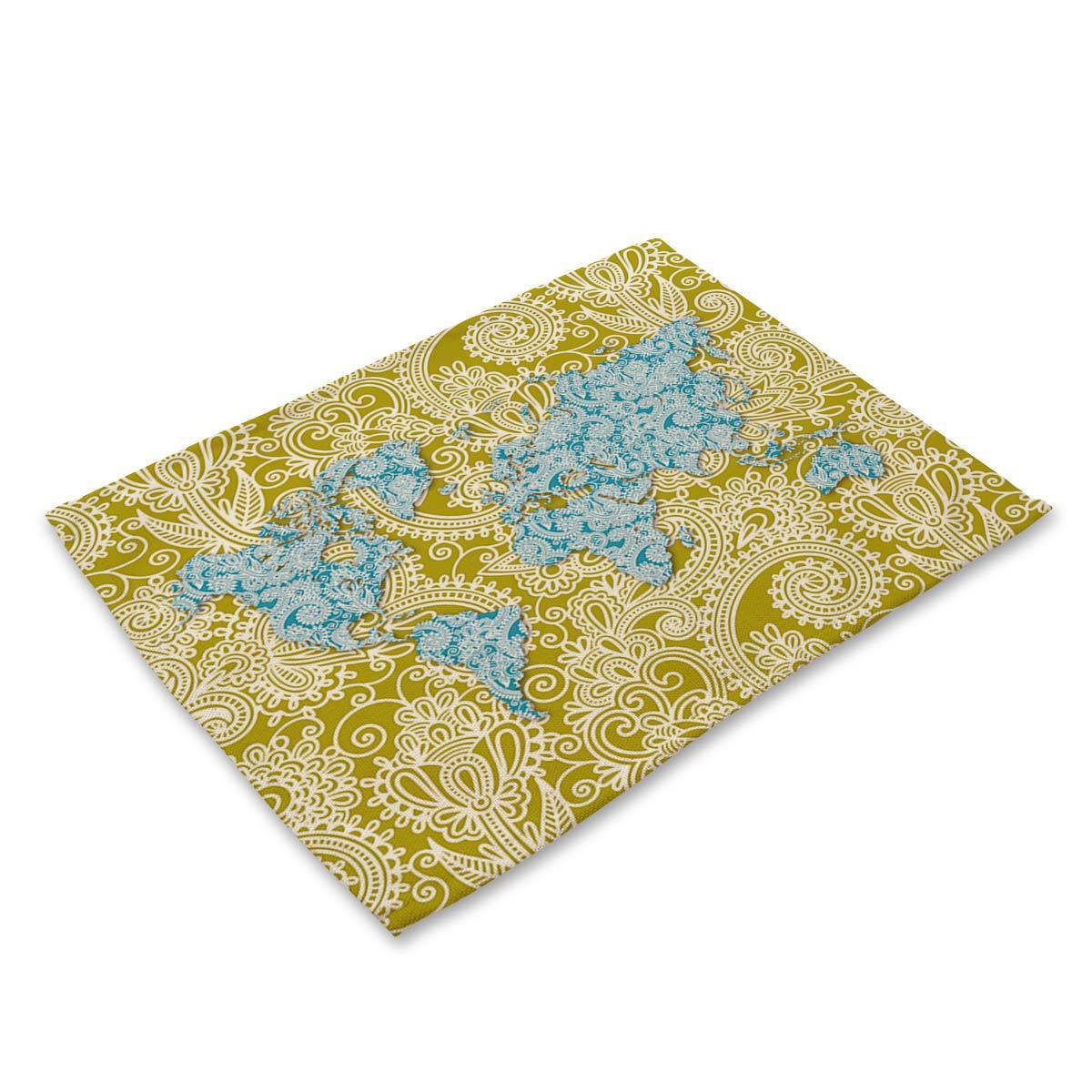 Creative world map placemat