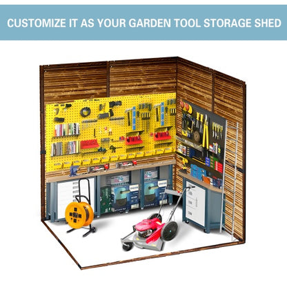 US Local 4x6FT Iron-Wood Combination Tool Shed  A Perfect Blend Of Nature And Functionality