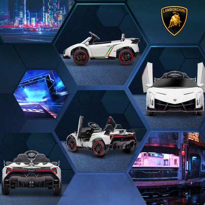 US Local Lamborghini Veneno Licensed 12V Electric Kids Ride on Car with Bluetooth