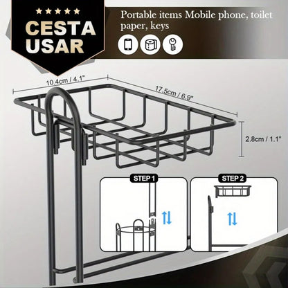 US Local Toilet Paper Holder With Shelf, Bathroom Freestanding Toilet Paper Holder, Clearance Disposal