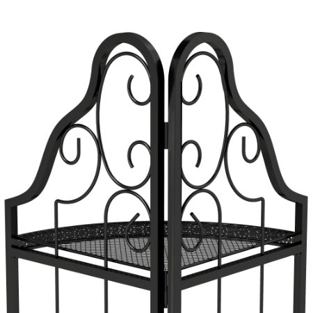 US Local 3-Tier Corner Open Shelf,Bookcase Freestanding Shelving Unit,Plant Stand Small Bookshelf For Living Room, Home Office, Kitchen, Small Space