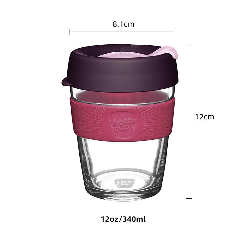Coffee cup ins wind portable female water cup transparent glass