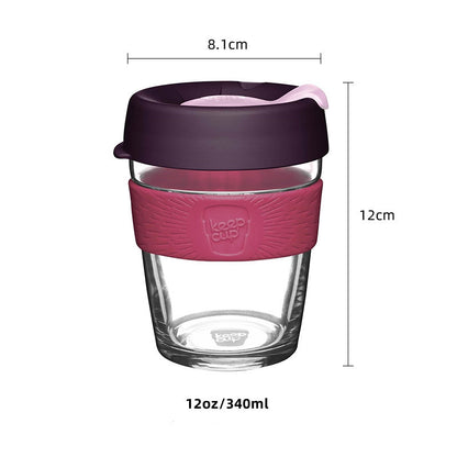 Coffee cup ins wind portable female water cup transparent glass