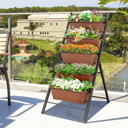 US Local 5-tier Vertical Garden Planter Box Elevated Raised Bed With 5 Container