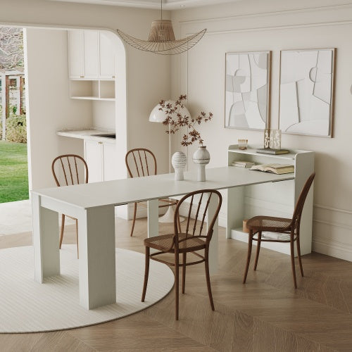 US Local Modern Extendable Dining Table With Storage