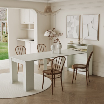 US Local Modern Extendable Dining Table With Storage