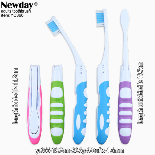 Foldable Toothbrush Travel Portable Glue Injection Prawn Toothbrush