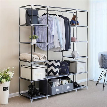US Local Non Woven Wardrobe With 5 Layers And 12 Compartments