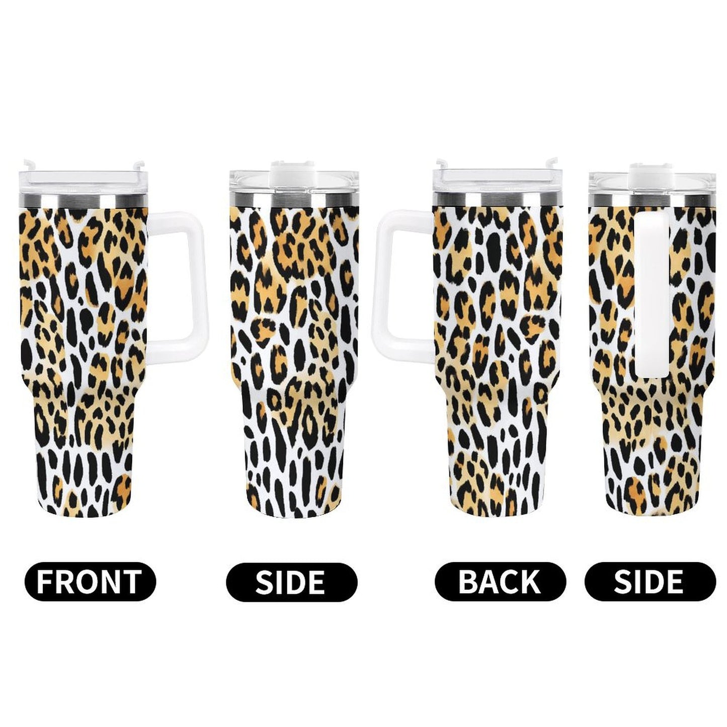 PHDT00397 POD US Local Tumbler 40 oz Large Capacity Car Cup Leopard