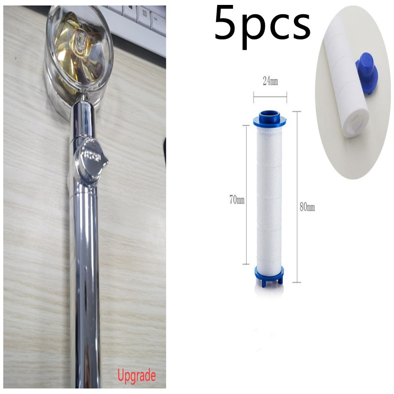 Turbo Propeller Shower Head Water Saving High Preassure Flow 360 Degrees With Fan Extension Showerhead Rainfall With Holder