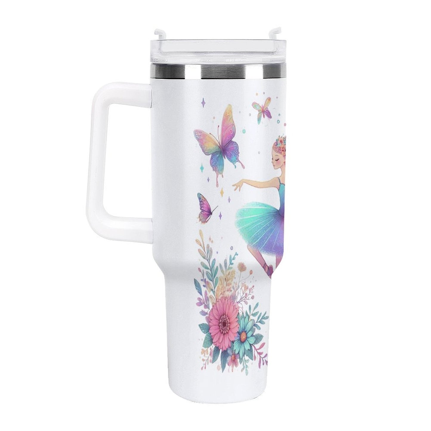PHDT00518 POD US Local Tumbler 40oz Large Capacity Car Cup Ballet, Butterfly, Dance