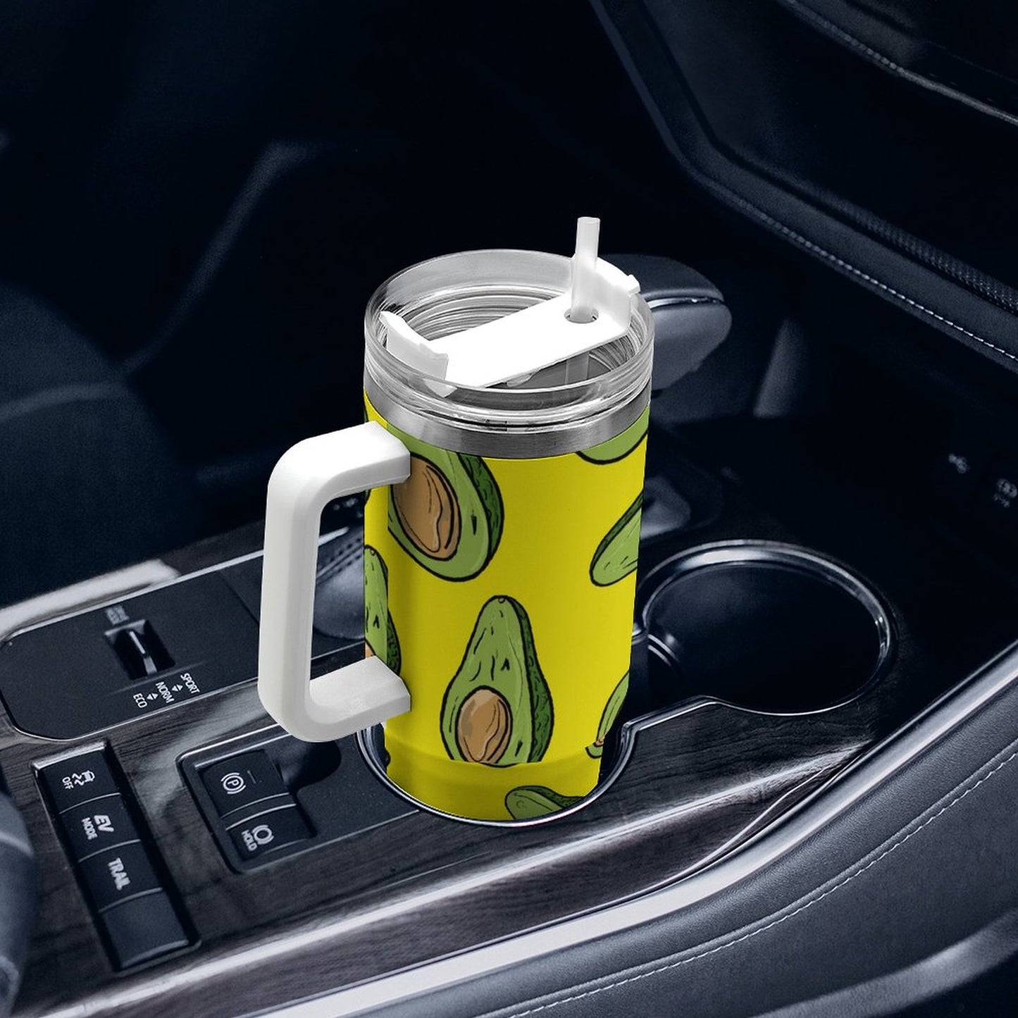 PHDT00487 POD US Local Tumbler 40oz Large Capacity Car Cup Avocado Yellow