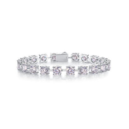 About Time Luxury Fashion Mossan Diamond S925 Silver Bracelet Comparable To Natural Diamonds