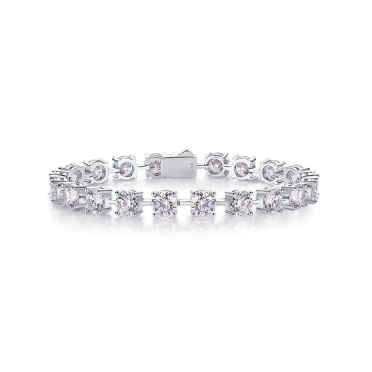 About Time Luxury Fashion Mossan Diamond S925 Silver Bracelet Comparable To Natural Diamonds