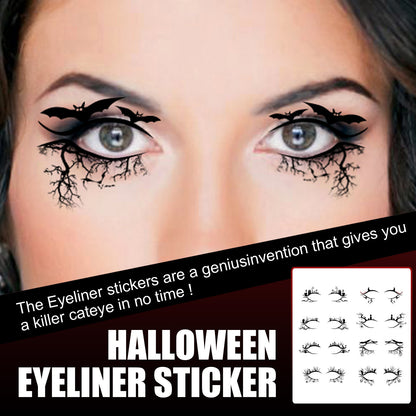 US Local Halloween Eyeliner Stick Scary Fashion Party Makeup Kit Bat Spider Decorative Eyeliner Eyeshadow Stick