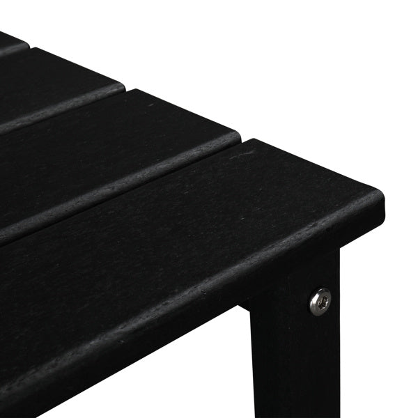 US Local 38x38x45.5cm Single Layer Square Black HDPE Side Table