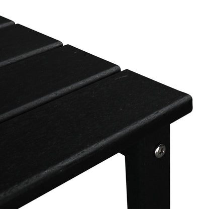 US Local 38x38x45.5cm Single Layer Square Black HDPE Side Table