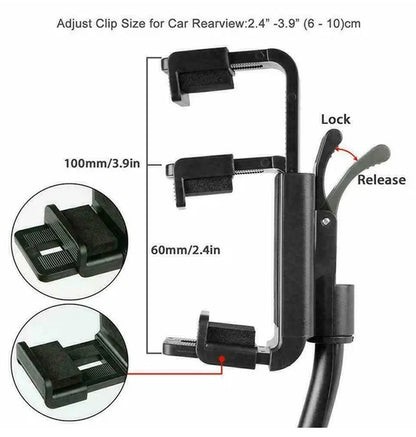 US Local Universal Car Rearview Mirror Mount Stand Holder Cradle For Cell Phone GPS