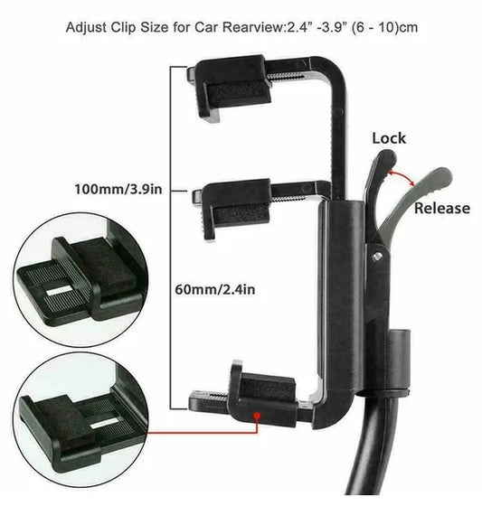 US Local Universal Car Rearview Mirror Mount Stand Holder Cradle For Cell Phone GPS