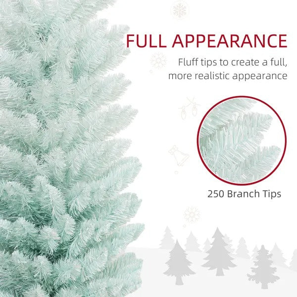 CA Local 5 ft Pencil Christmas Trees, Skinny Artificial Christmas Tree For Xmas Holiday Decor, Gradient Blue