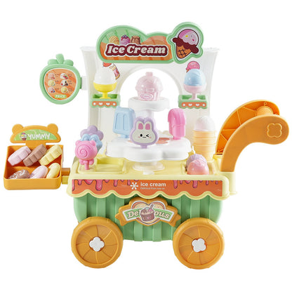 US Local Ice Cream Cart For Kids Pretend Play Ice Cream Shop For Kids