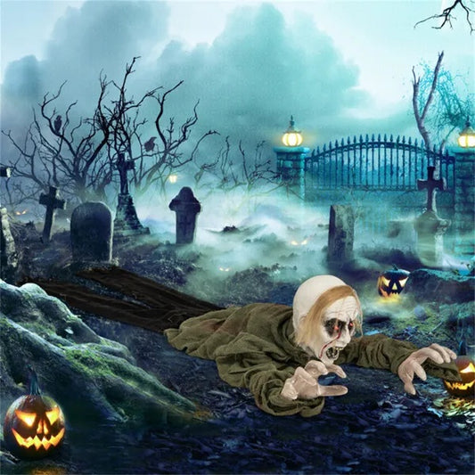 Halloween Zombie Decorations With Sparkling Eyes And Spooky Sounds