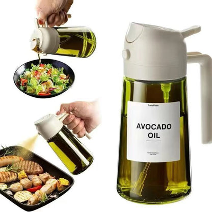 US Local Portable Light-shielding Spray Oil Bottle, All-in-one Glass Oil Bottle, Olive Oil Sprayer