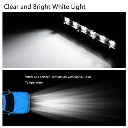 US Local 7in LED Light Bar Single Row Offroad Spot Lights 18W Ultra Slim Straight Work Light For Trailer Truck Bus Boat