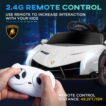 US Local Lamborghini Veneno Licensed 12V Electric Kids Ride on Car with Bluetooth