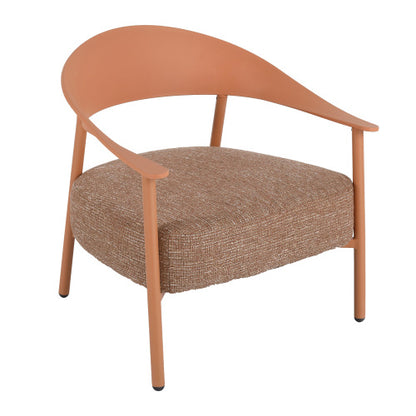 US Local Modern 2 Piece Accent Chair Set With Coffee Table  Apricot Brown PP  Steel Frame Sofa Set, Soft Cushioned Seating For Living Room, Lounge, Balcony