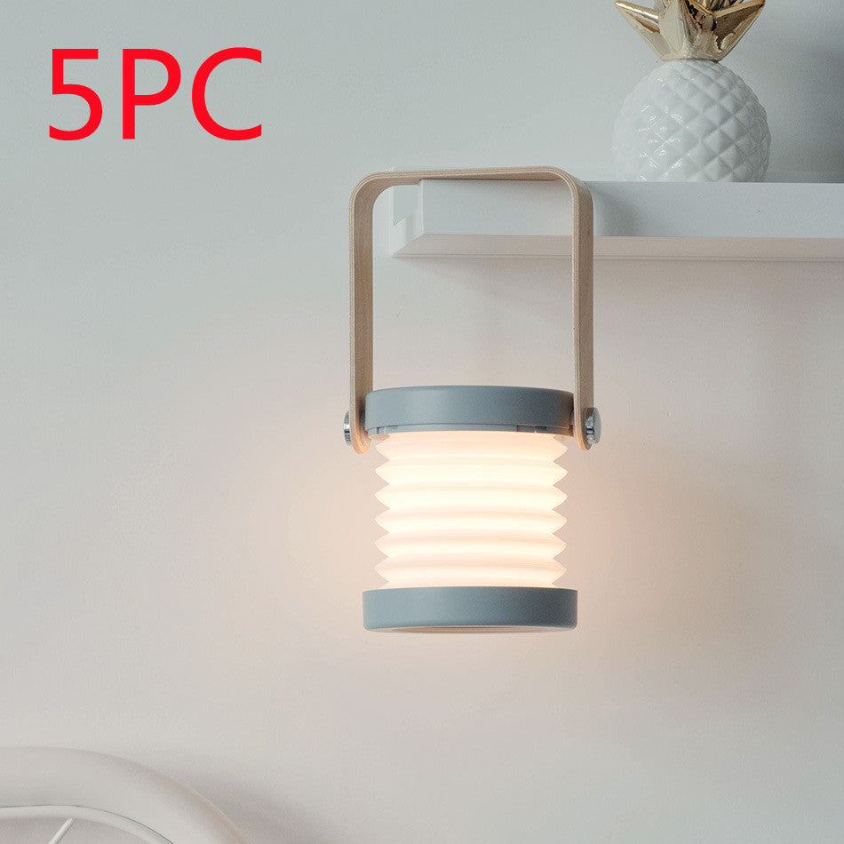 USA Local Foldable Touch Dimmable Reading LED Night Light Portable Lantern Lamp USB Rechargeable For Home Decor