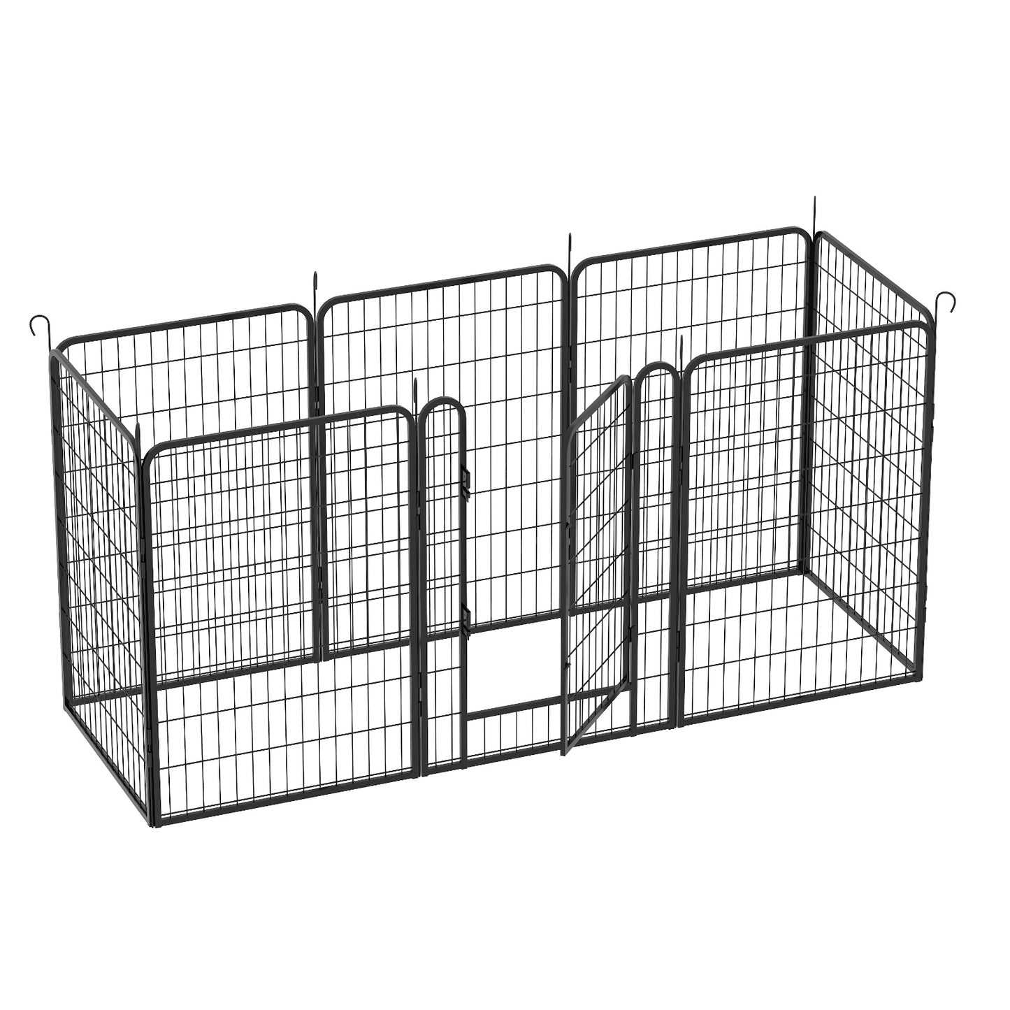 8 Panels Heavy Duty Metal Playpen With Door,39.37 H Dog Fence Pet Exercise Pen For Outdoor, Indoor
