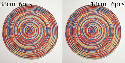 Western-style Placemat Home Placemat Coasters Heat Proof Mat