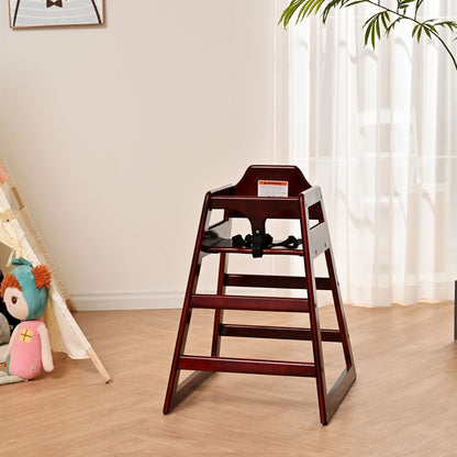 US Local Wooden Double Solid Wood Feeding, Eat & Grow Portable High, Easy To Clean Baby Booster Chair In Maho