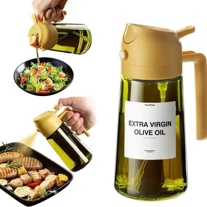US Local Portable Light-shielding Spray Oil Bottle, All-in-one Glass Oil Bottle, Olive Oil Sprayer