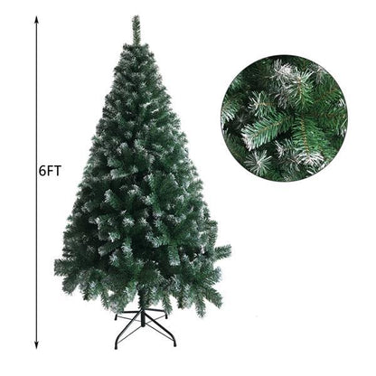 US Local Green Spray White PVC Material Christmas Tree