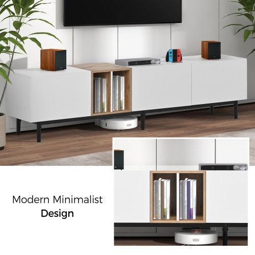 US Local Odern TV Stand Suitable For 80 Inch TV With 3 Doors
