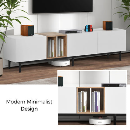 US Local Odern TV Stand Suitable For 80 Inch TV With 3 Doors