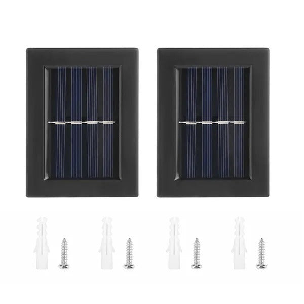US Local Outdoor Solar Deck Lights Path Garden Patio Pathway Stairs Step Fence Lamp 2pcs