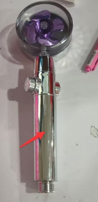 Turbo Propeller Shower Head Water Saving High Preassure Flow 360 Degrees With Fan Extension Showerhead Rainfall With Holder
