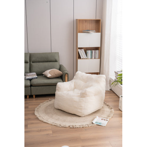 US Local Soft Teddy Tufted Foam Bean Bag Chair