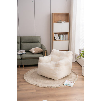 US Local Soft Teddy Tufted Foam Bean Bag Chair