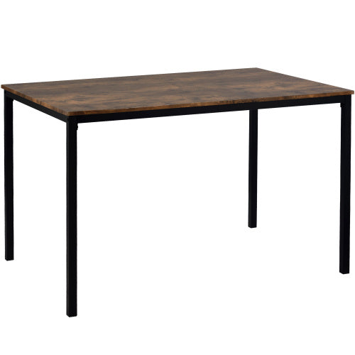 UK Local Dining Table Chair And Bench Set 6 Wooden Steel Frame Industrial Style Kitchen Dining Table Set