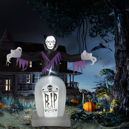 US Local Grim Reaper And Grave, Halloween Inflatable Decoration 12V