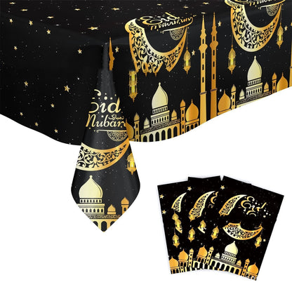 Golden Moon Theme Party Tablecloth Disposable Waterproof And Oil-proof Tablecloth